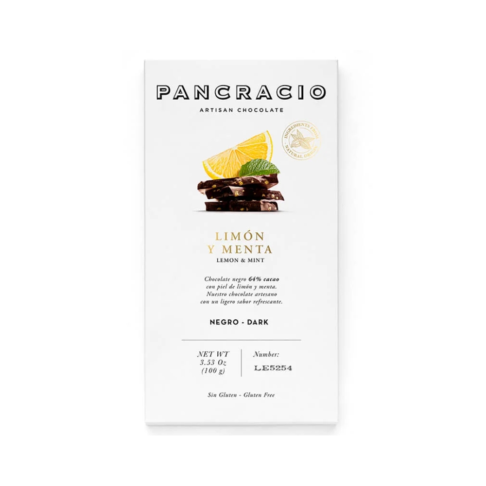 Mini tableta limón y menta - choco negro